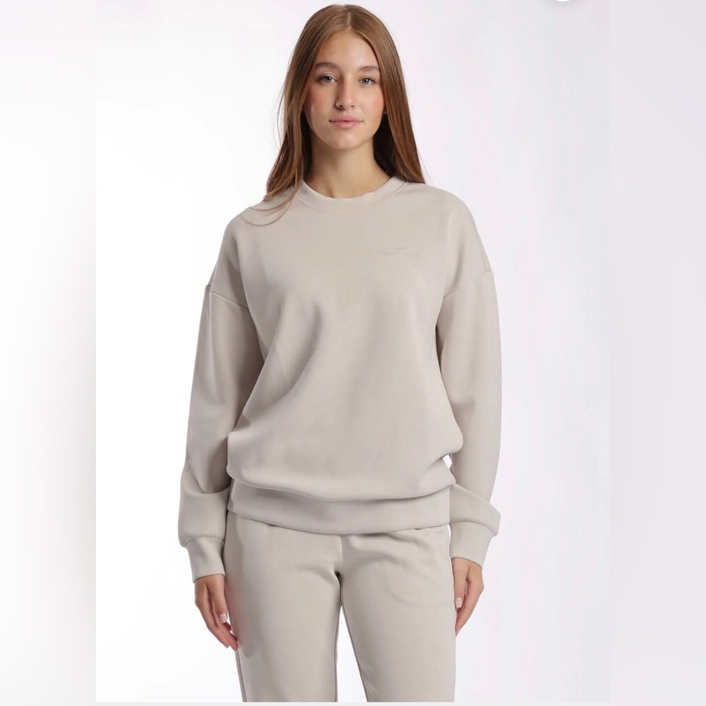 Women's Classic Beige Crewneck Sweater